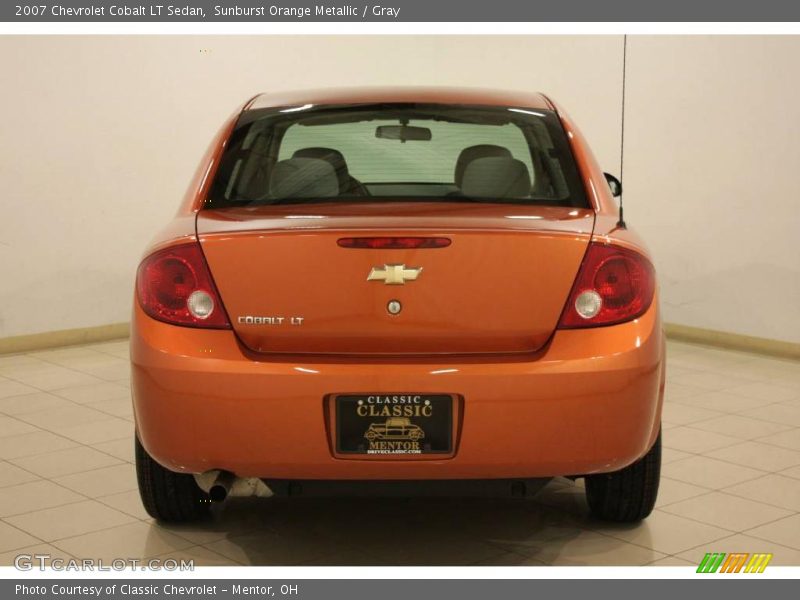 Sunburst Orange Metallic / Gray 2007 Chevrolet Cobalt LT Sedan