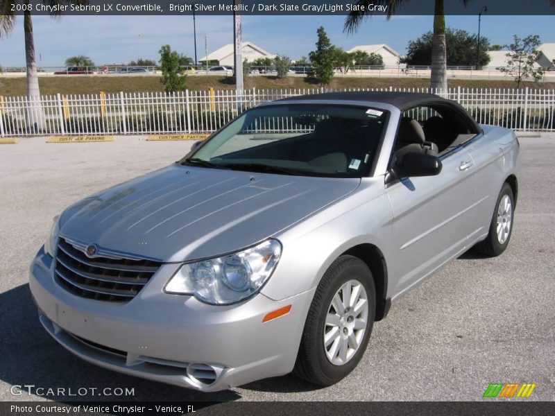 Bright Silver Metallic / Dark Slate Gray/Light Slate Gray 2008 Chrysler Sebring LX Convertible