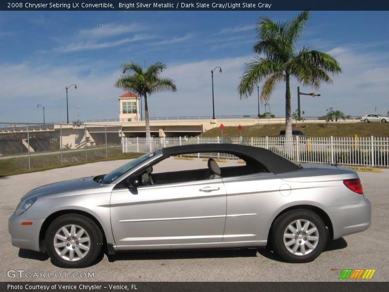 Bright Silver Metallic / Dark Slate Gray/Light Slate Gray 2008 Chrysler Sebring LX Convertible