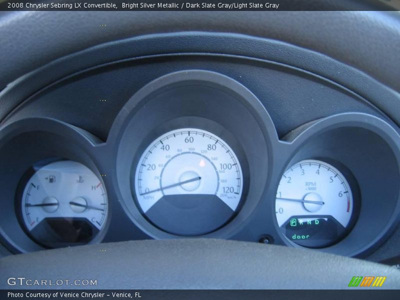 Bright Silver Metallic / Dark Slate Gray/Light Slate Gray 2008 Chrysler Sebring LX Convertible
