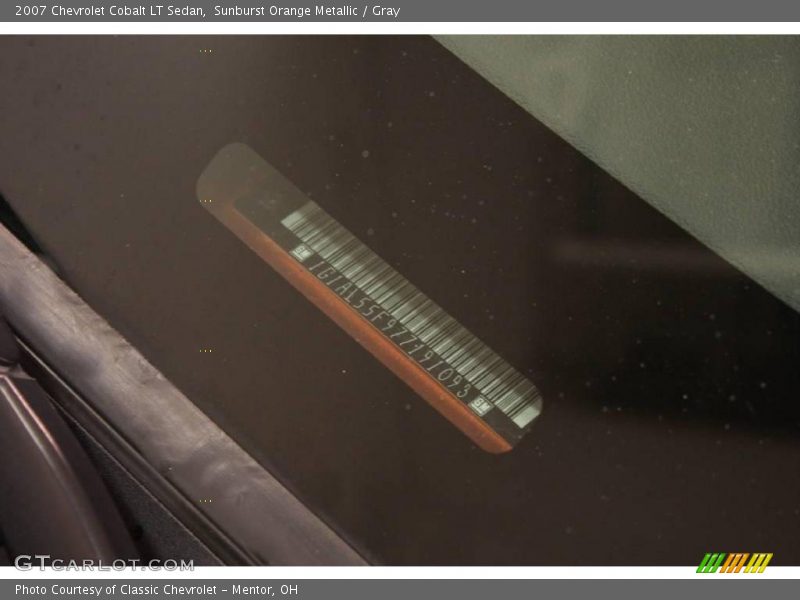 Sunburst Orange Metallic / Gray 2007 Chevrolet Cobalt LT Sedan