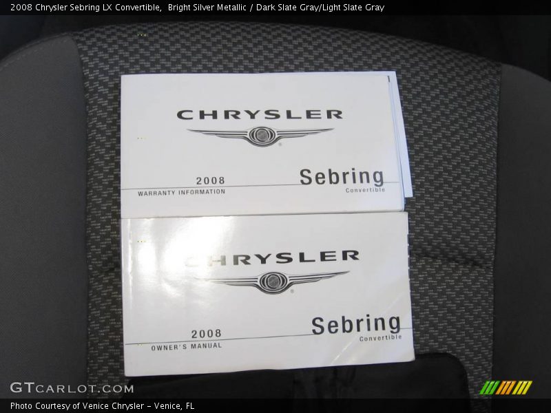 Bright Silver Metallic / Dark Slate Gray/Light Slate Gray 2008 Chrysler Sebring LX Convertible