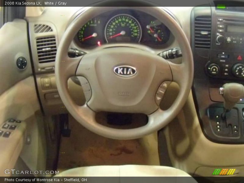 White / Gray 2008 Kia Sedona LX
