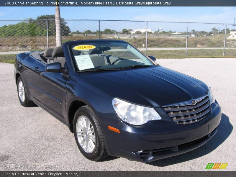 Modern Blue Pearl / Dark Slate Gray/Light Slate Gray 2008 Chrysler Sebring Touring Convertible