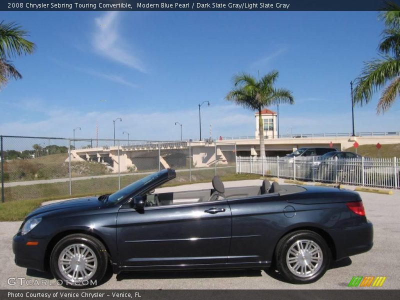 Modern Blue Pearl / Dark Slate Gray/Light Slate Gray 2008 Chrysler Sebring Touring Convertible
