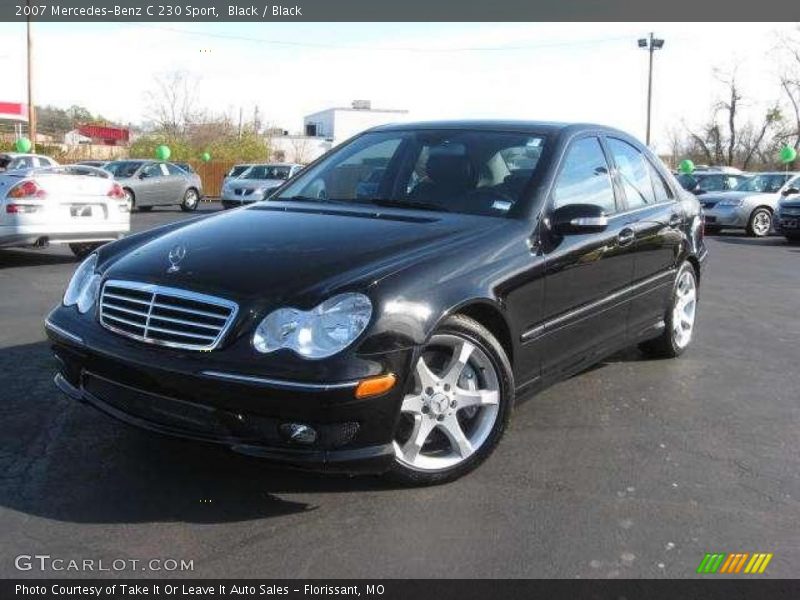 Black / Black 2007 Mercedes-Benz C 230 Sport