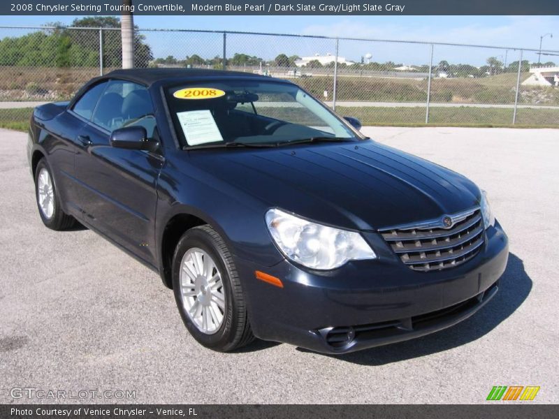 Modern Blue Pearl / Dark Slate Gray/Light Slate Gray 2008 Chrysler Sebring Touring Convertible