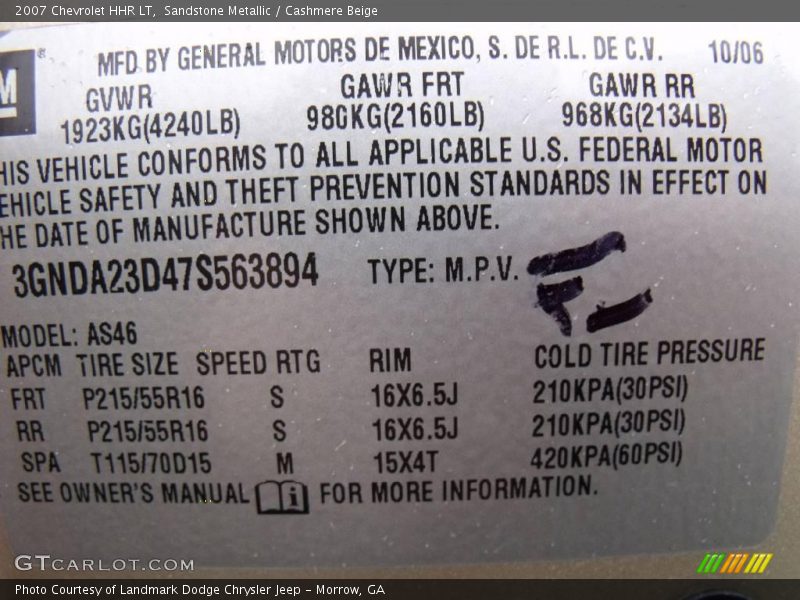 Sandstone Metallic / Cashmere Beige 2007 Chevrolet HHR LT