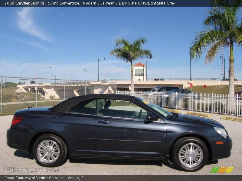 Modern Blue Pearl / Dark Slate Gray/Light Slate Gray 2008 Chrysler Sebring Touring Convertible