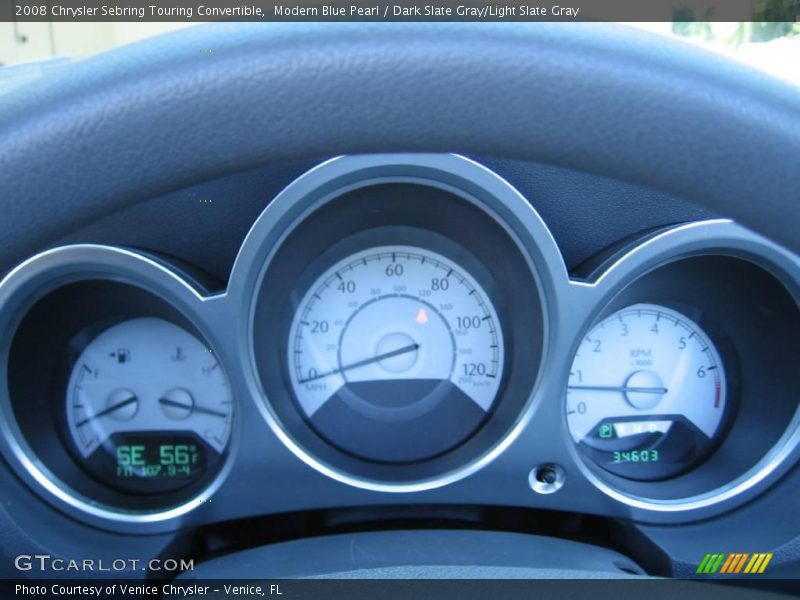 Modern Blue Pearl / Dark Slate Gray/Light Slate Gray 2008 Chrysler Sebring Touring Convertible