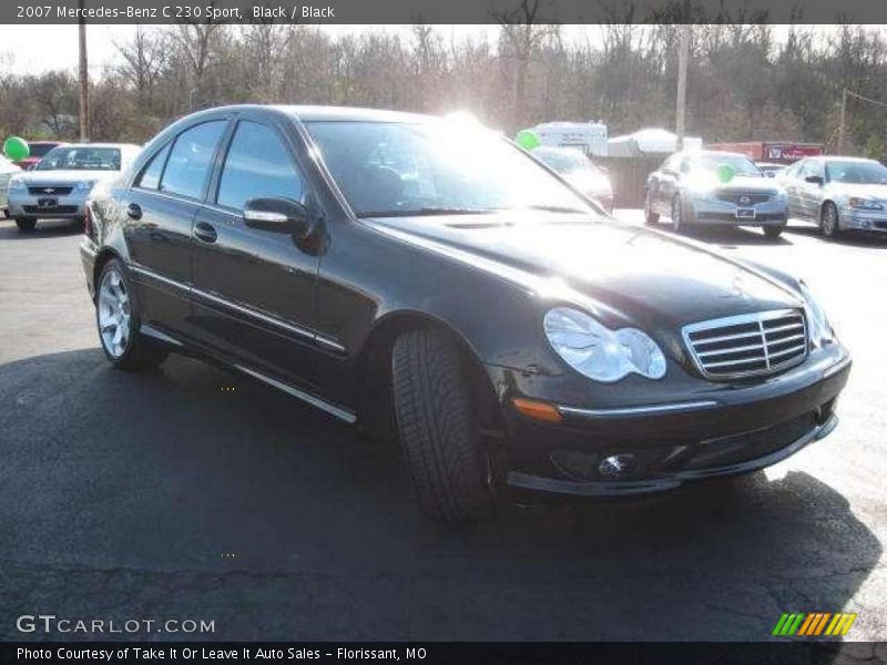 Black / Black 2007 Mercedes-Benz C 230 Sport