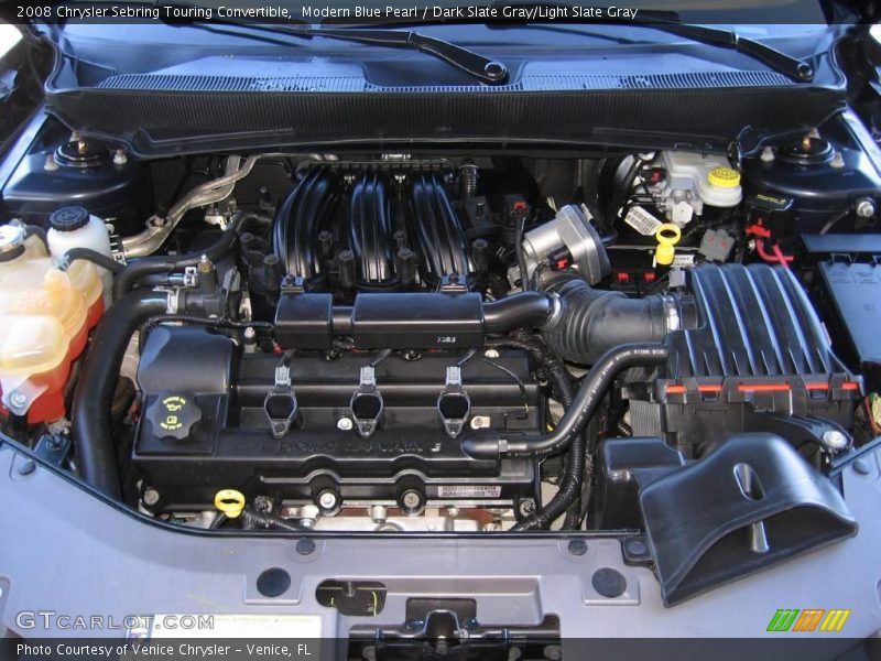 Modern Blue Pearl / Dark Slate Gray/Light Slate Gray 2008 Chrysler Sebring Touring Convertible