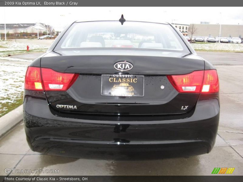Ebony Black / Gray 2009 Kia Optima LX