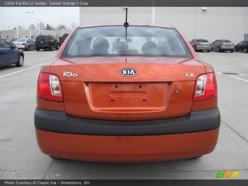 Sunset Orange / Gray 2009 Kia Rio LX Sedan
