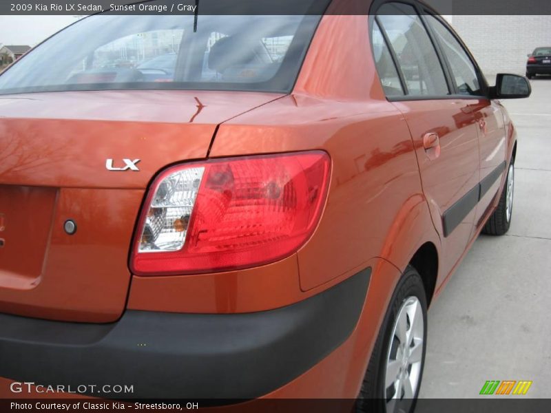 Sunset Orange / Gray 2009 Kia Rio LX Sedan