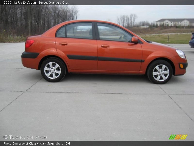 Sunset Orange / Gray 2009 Kia Rio LX Sedan