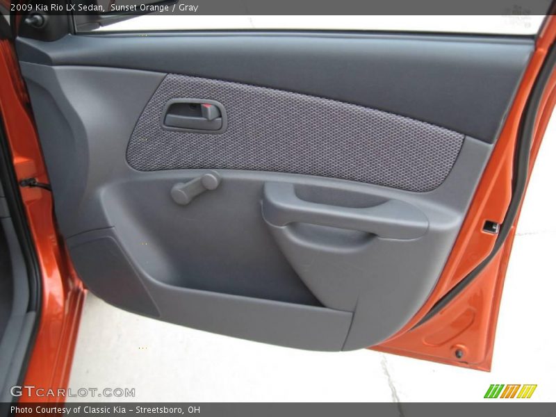Sunset Orange / Gray 2009 Kia Rio LX Sedan
