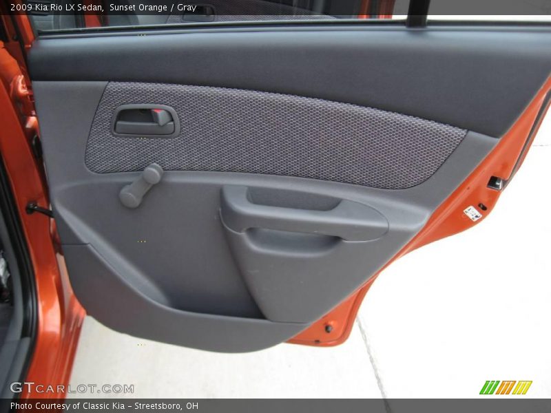 Sunset Orange / Gray 2009 Kia Rio LX Sedan