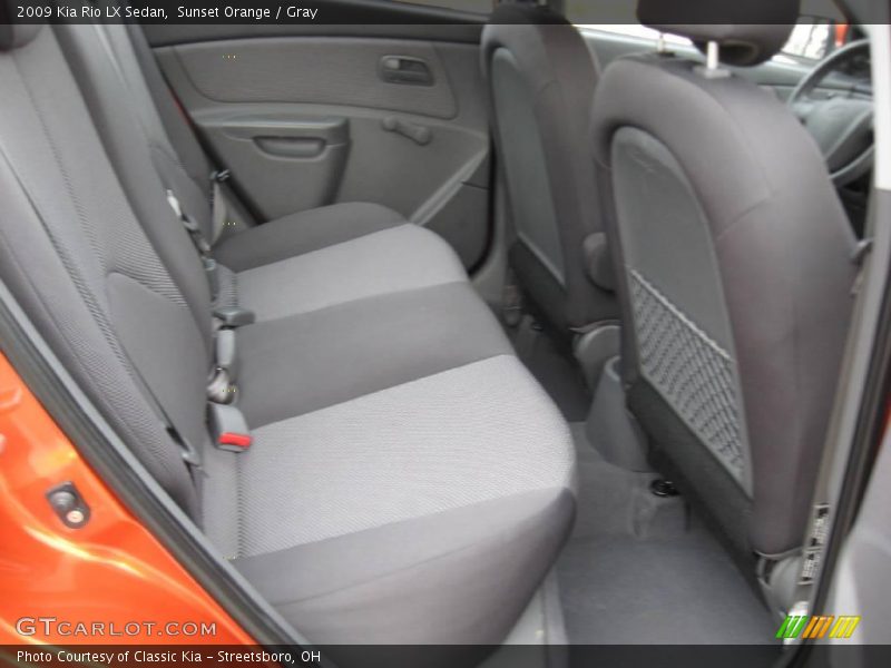 Sunset Orange / Gray 2009 Kia Rio LX Sedan