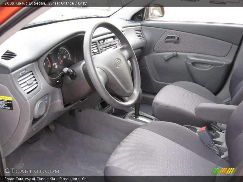 Sunset Orange / Gray 2009 Kia Rio LX Sedan