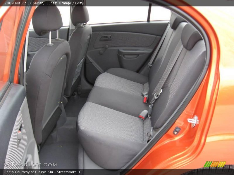 Sunset Orange / Gray 2009 Kia Rio LX Sedan