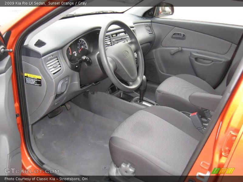 Sunset Orange / Gray 2009 Kia Rio LX Sedan
