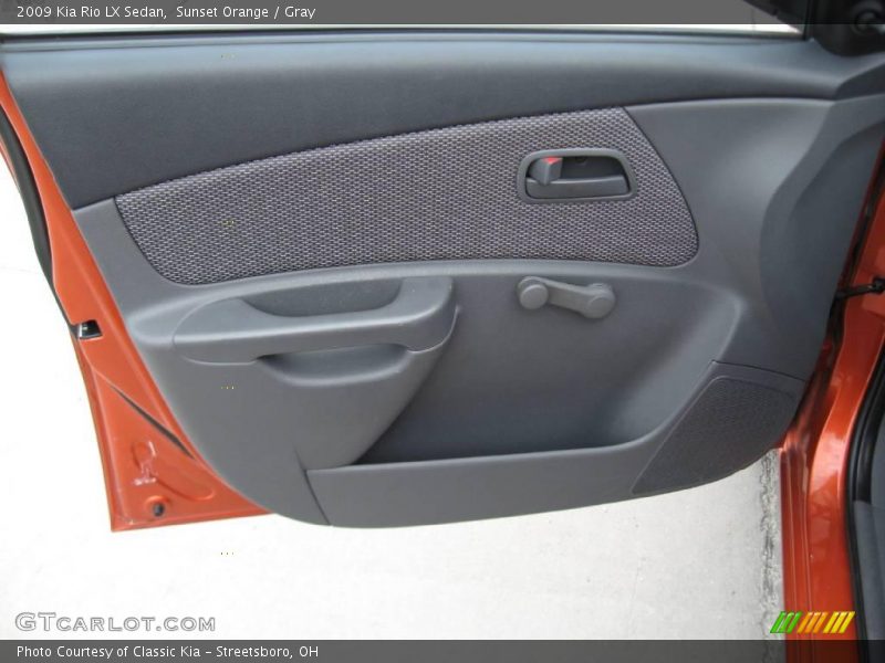 Sunset Orange / Gray 2009 Kia Rio LX Sedan