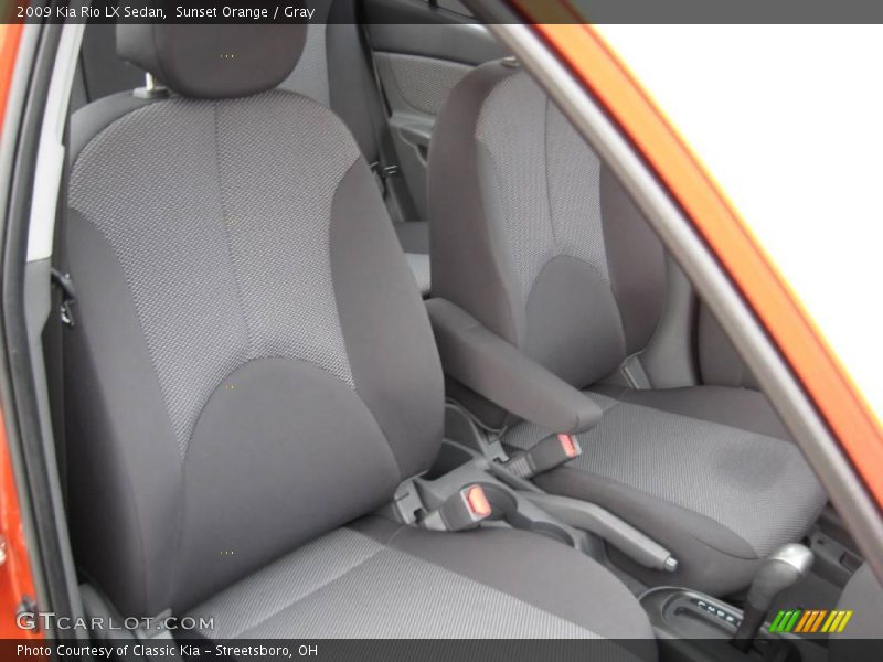 Sunset Orange / Gray 2009 Kia Rio LX Sedan