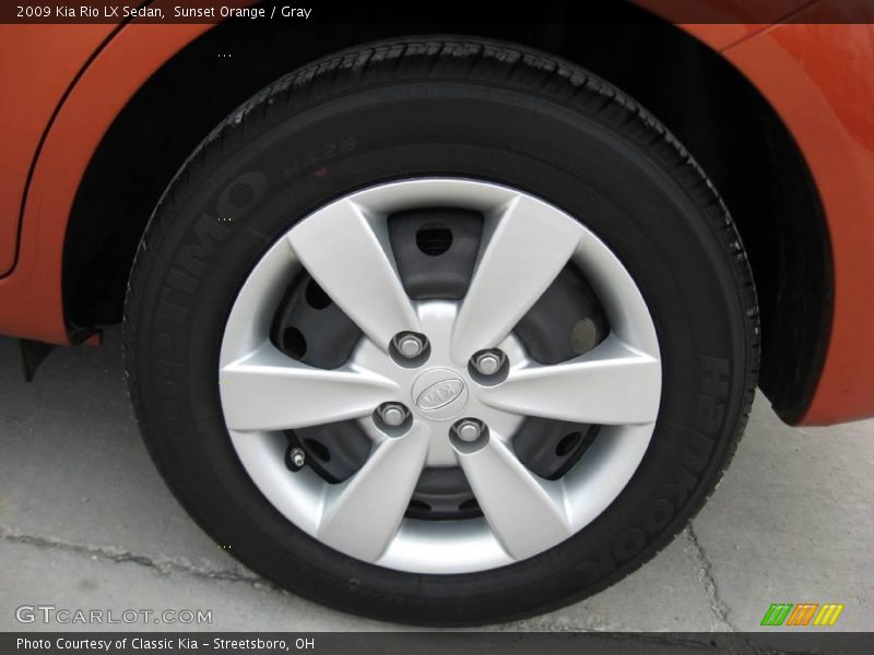 Sunset Orange / Gray 2009 Kia Rio LX Sedan