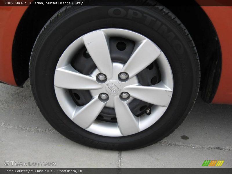 Sunset Orange / Gray 2009 Kia Rio LX Sedan