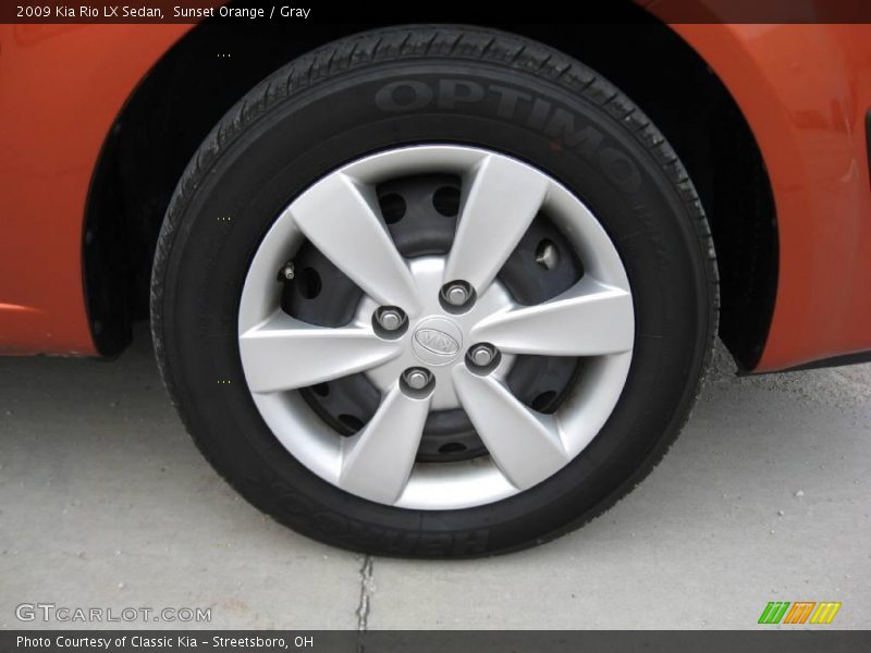 Sunset Orange / Gray 2009 Kia Rio LX Sedan