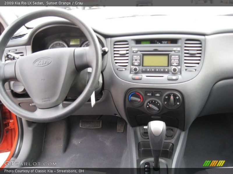 Sunset Orange / Gray 2009 Kia Rio LX Sedan