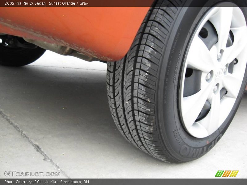 Sunset Orange / Gray 2009 Kia Rio LX Sedan
