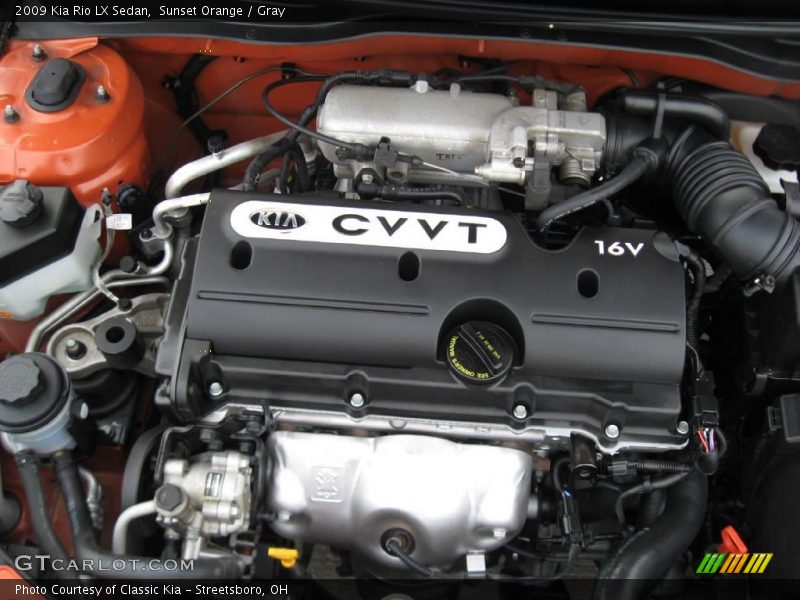 Sunset Orange / Gray 2009 Kia Rio LX Sedan