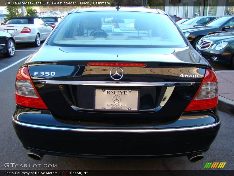 Black / Cashmere 2008 Mercedes-Benz E 350 4Matic Sedan