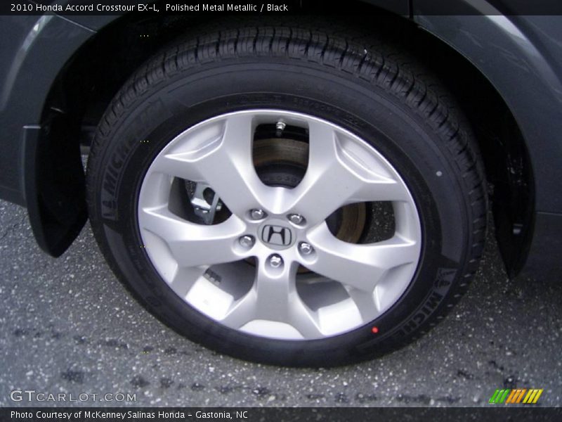 Polished Metal Metallic / Black 2010 Honda Accord Crosstour EX-L
