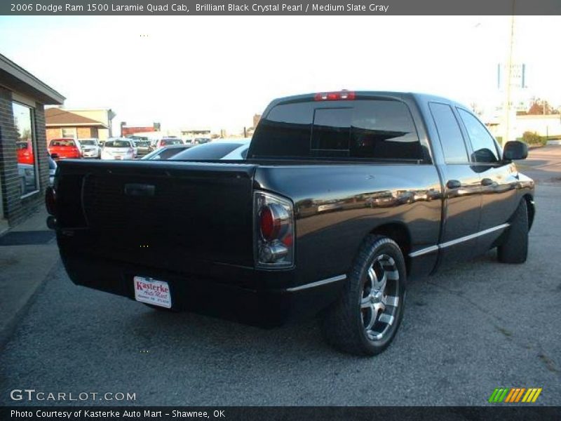 Brilliant Black Crystal Pearl / Medium Slate Gray 2006 Dodge Ram 1500 Laramie Quad Cab