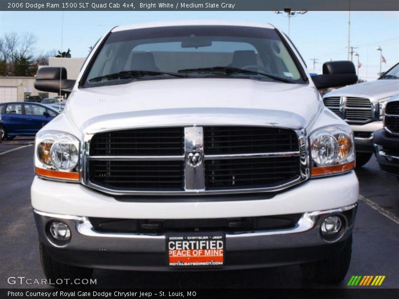 Bright White / Medium Slate Gray 2006 Dodge Ram 1500 SLT Quad Cab 4x4