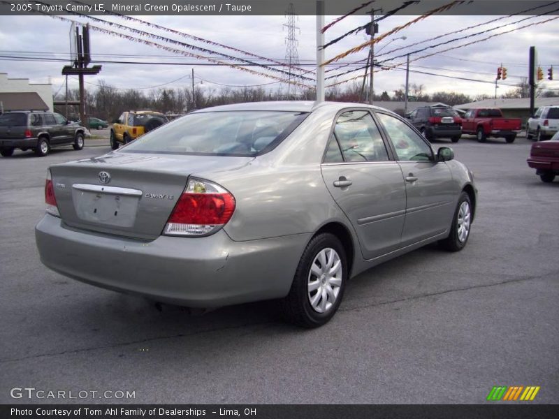 Mineral Green Opalescent / Taupe 2005 Toyota Camry LE