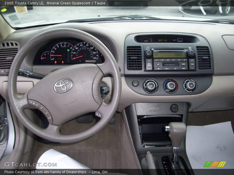 Mineral Green Opalescent / Taupe 2005 Toyota Camry LE