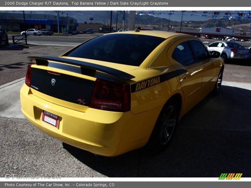 Top Banana Yellow / Dark Slate Gray/Light Graystone 2006 Dodge Charger R/T Daytona