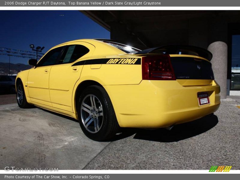 Top Banana Yellow / Dark Slate Gray/Light Graystone 2006 Dodge Charger R/T Daytona