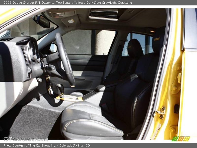 Top Banana Yellow / Dark Slate Gray/Light Graystone 2006 Dodge Charger R/T Daytona