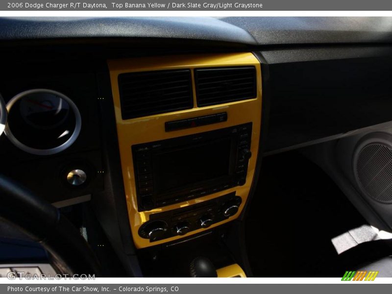Top Banana Yellow / Dark Slate Gray/Light Graystone 2006 Dodge Charger R/T Daytona