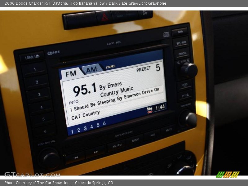 Top Banana Yellow / Dark Slate Gray/Light Graystone 2006 Dodge Charger R/T Daytona