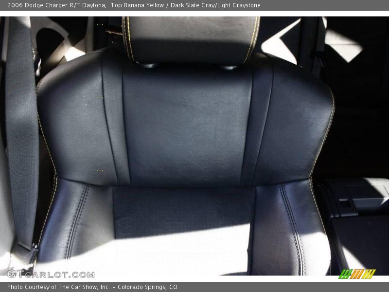 Top Banana Yellow / Dark Slate Gray/Light Graystone 2006 Dodge Charger R/T Daytona