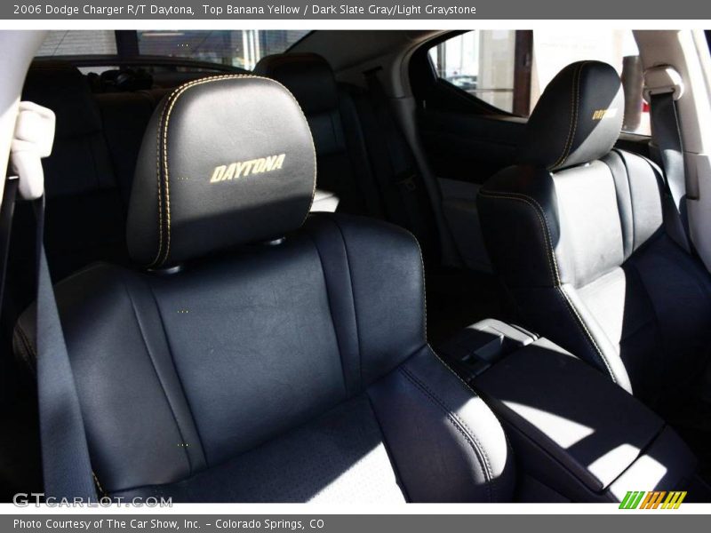 Top Banana Yellow / Dark Slate Gray/Light Graystone 2006 Dodge Charger R/T Daytona