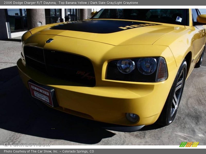 Top Banana Yellow / Dark Slate Gray/Light Graystone 2006 Dodge Charger R/T Daytona