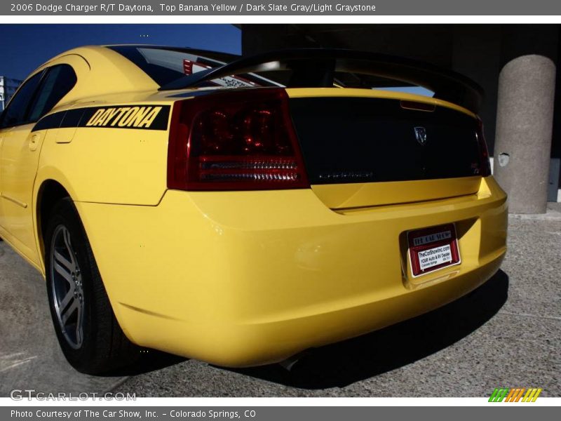 Top Banana Yellow / Dark Slate Gray/Light Graystone 2006 Dodge Charger R/T Daytona