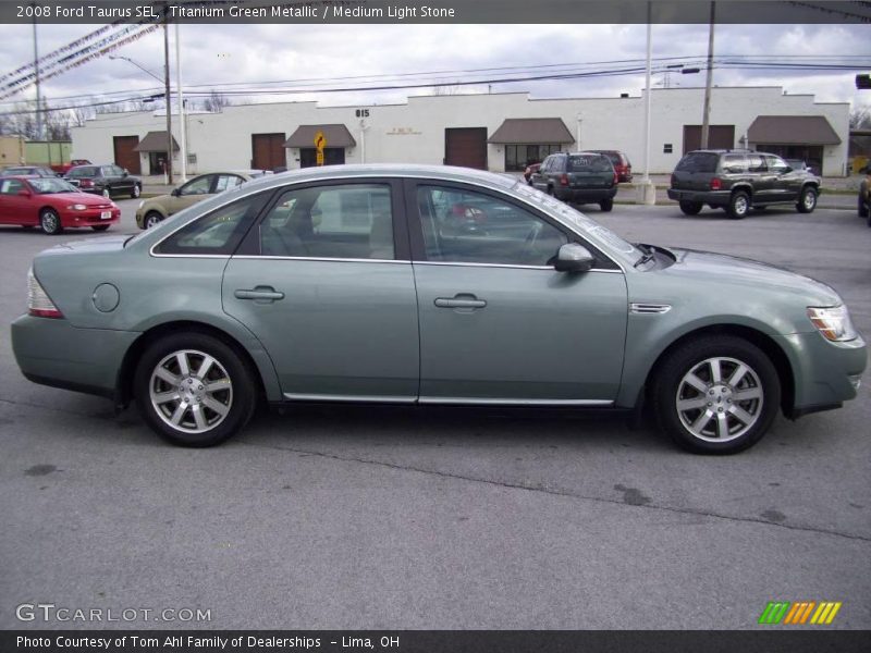 Titanium Green Metallic / Medium Light Stone 2008 Ford Taurus SEL